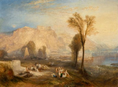 A pastoral scene that Turner shows in the landscape.