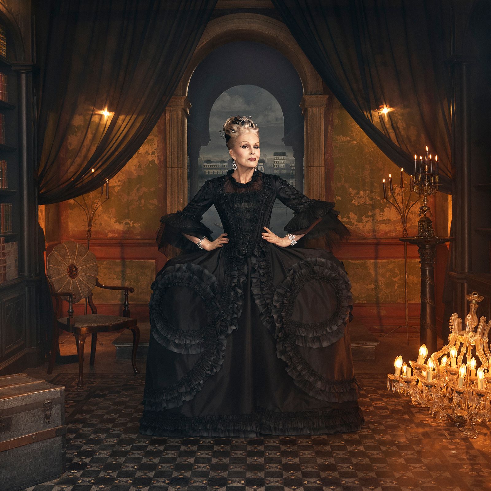 Wednesday. Joanna Lumley plays grandmother on Wednesday. Cr. Sophy Hollandnetflix©2025