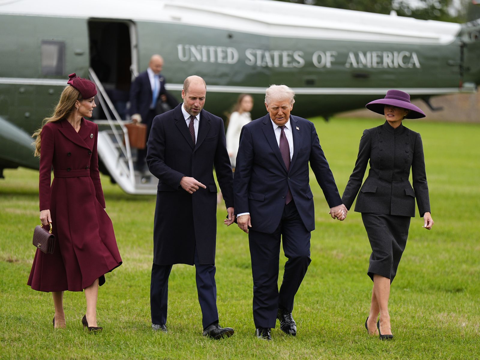 Kate Middleton, Princess Catherine and William Prince of Wales, hosted US President Donald Trump and the First Lady...