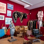 Sophie Calle has views of the museum with red velvet walls and various objects.