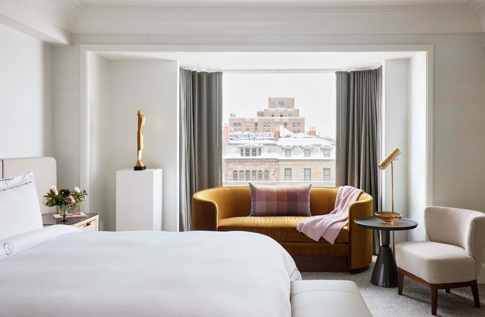 Images may contain windows, sofas, chairs, lights, windows, tables and beds