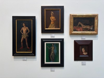 A set of paintings of nude and semi-nude characters.
