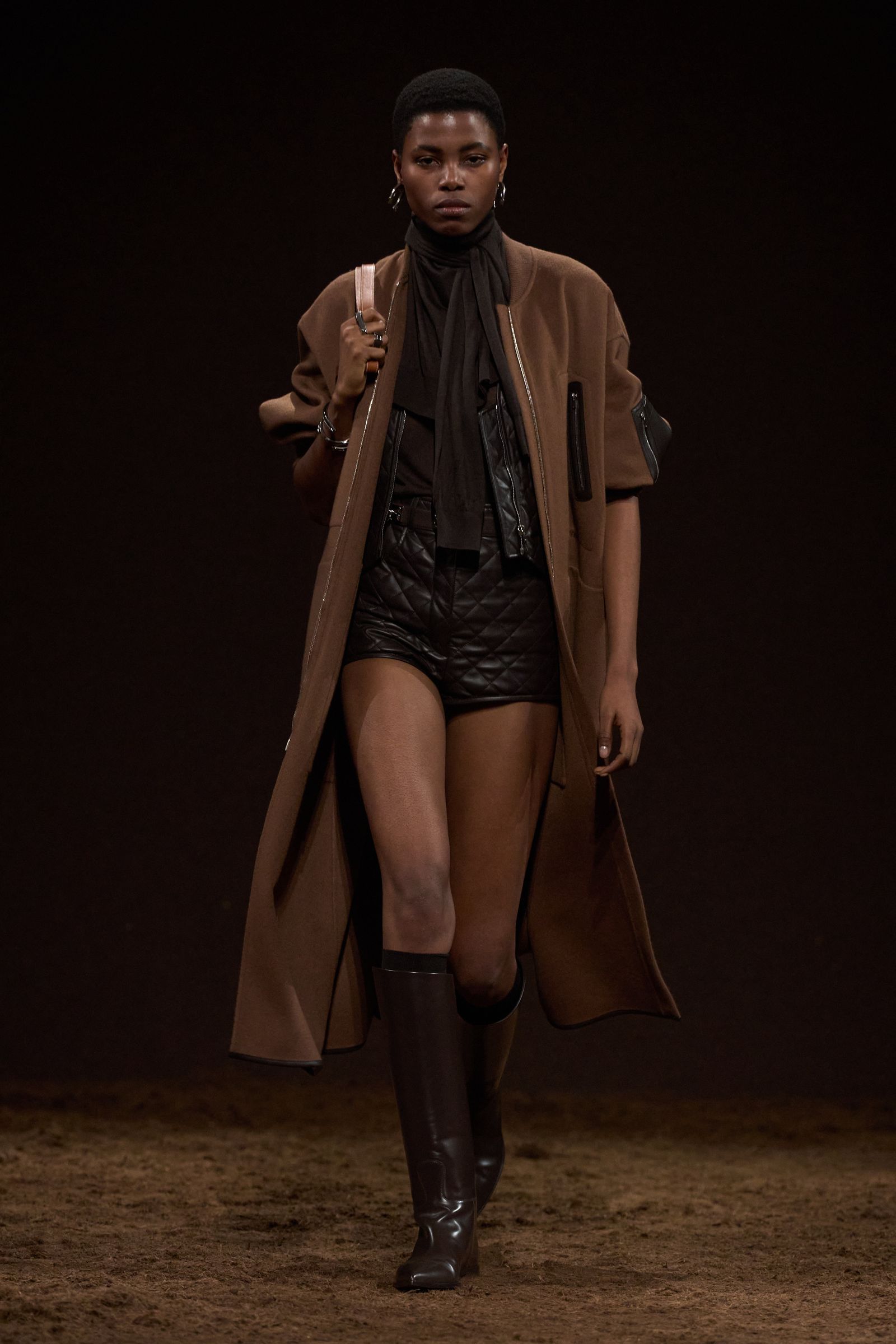 Image may contain fashion clothing, outerwear, human footwear and shoes