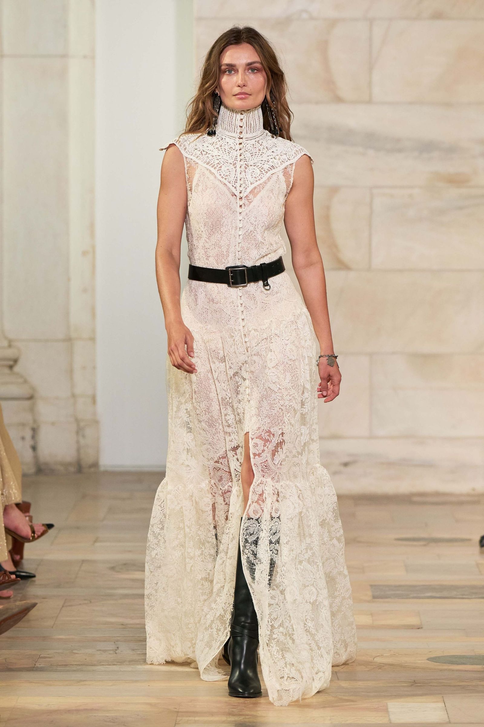 Image may contain Andreea Diaconu Clothing Dresses Adult Formal Fashion Dresses Weddings and Wedding Dresses