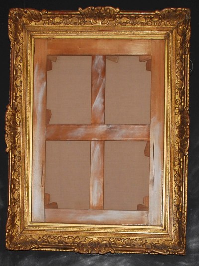 The frame that once held Vincent van Gogh's 'Poppy Flowers' prior to its theft.