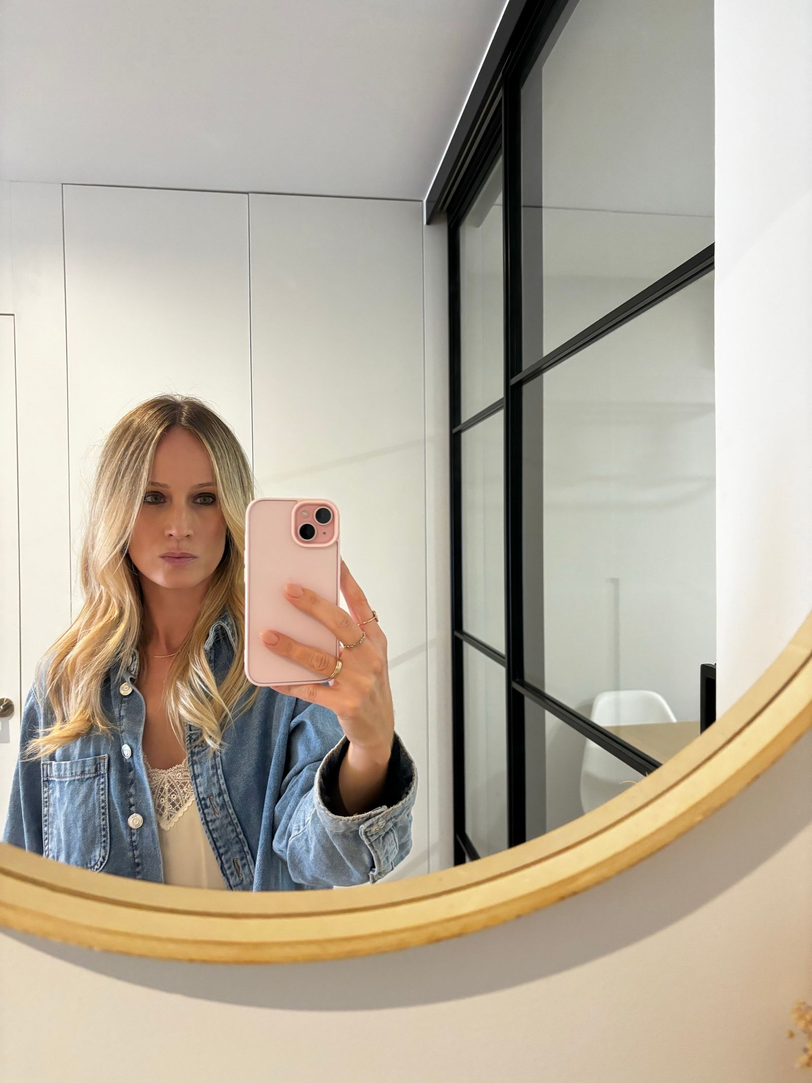 Ana Morales focuses on the centerpiece.