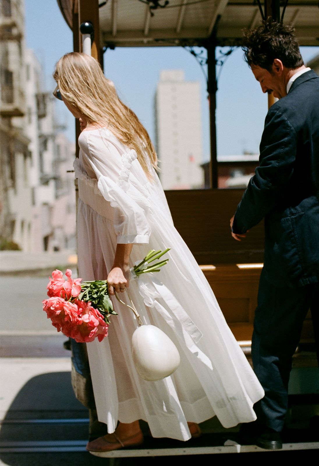 Bride wears OneofaKind Molly Goddard gown for vibrant Bay Area wedding