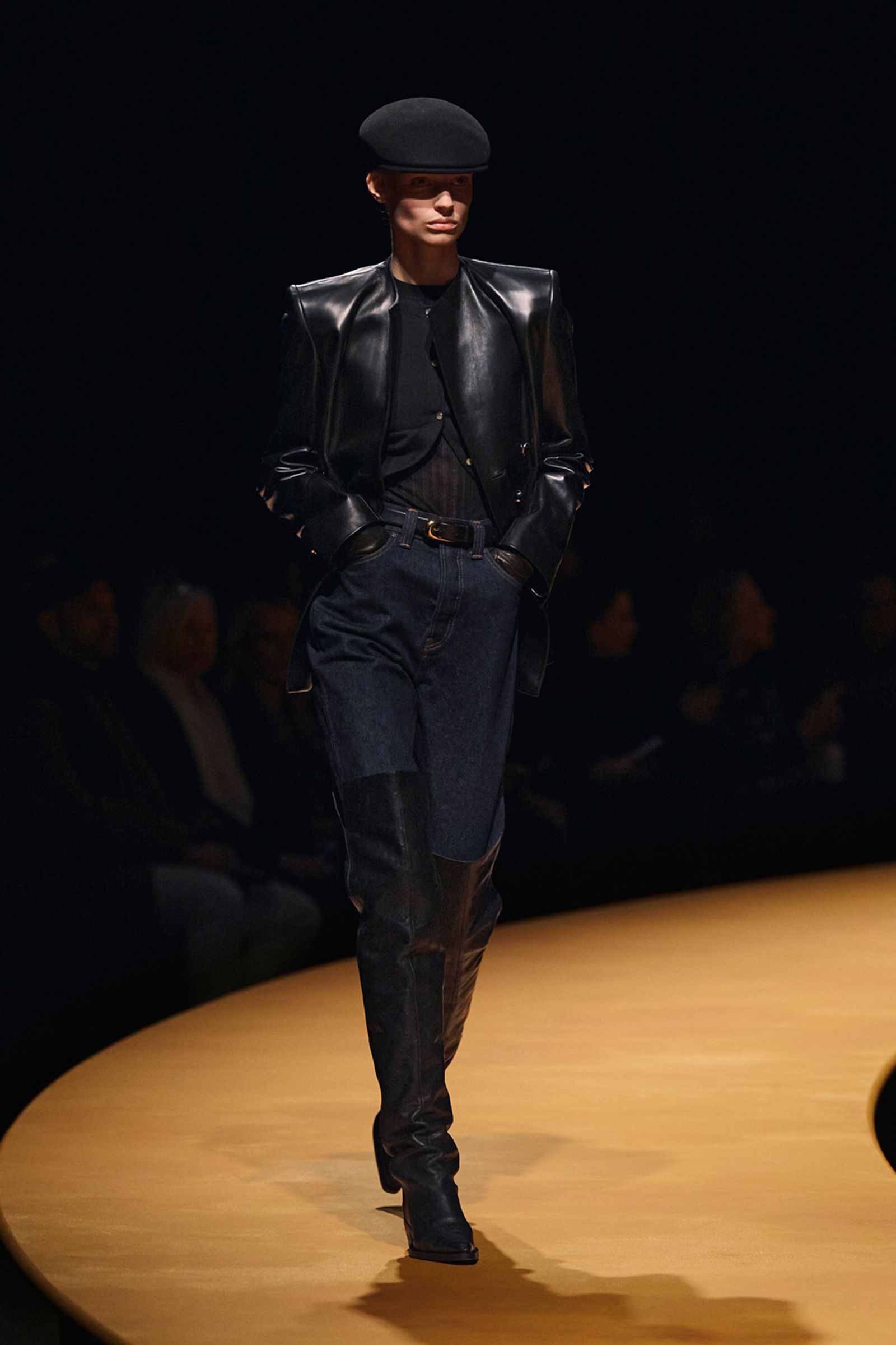 Image may contain clothing, coats, jackets, adult fashion, footwear and shoes