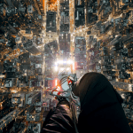 View from the top of the tall building.