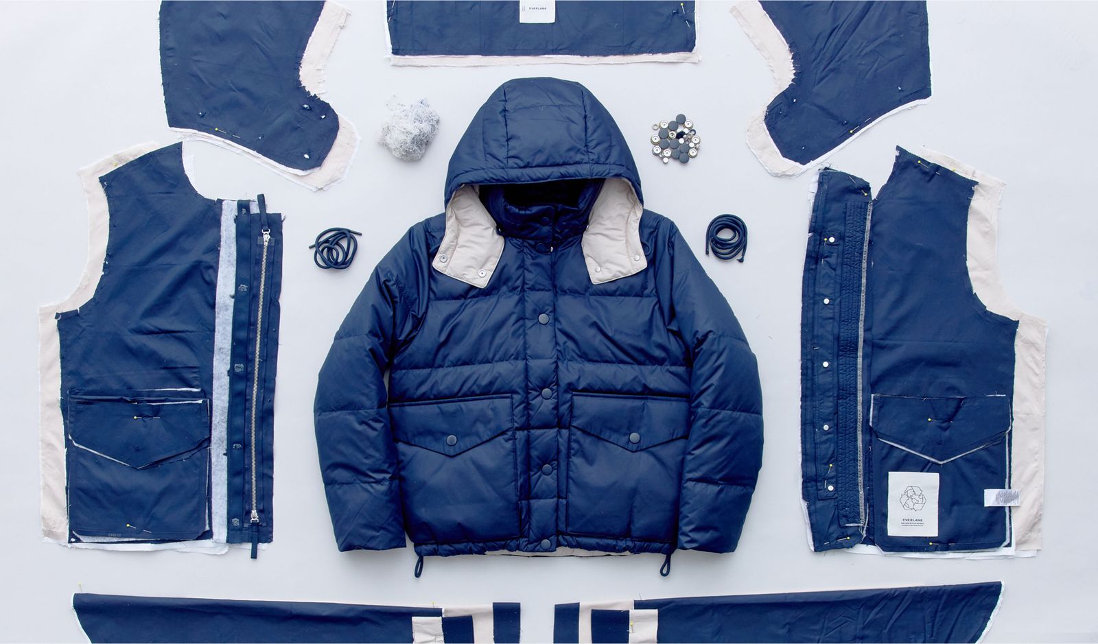 Everlane's new EverPuff jacket is made from recycled materials.