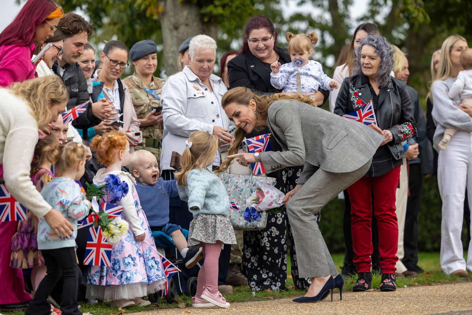Kate Middleton Princess of Wales visits Royal Air Force Corningsby