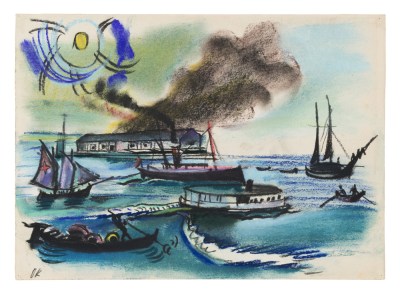 Oscar Kokoschka: Venetian Port Scene, 1913.