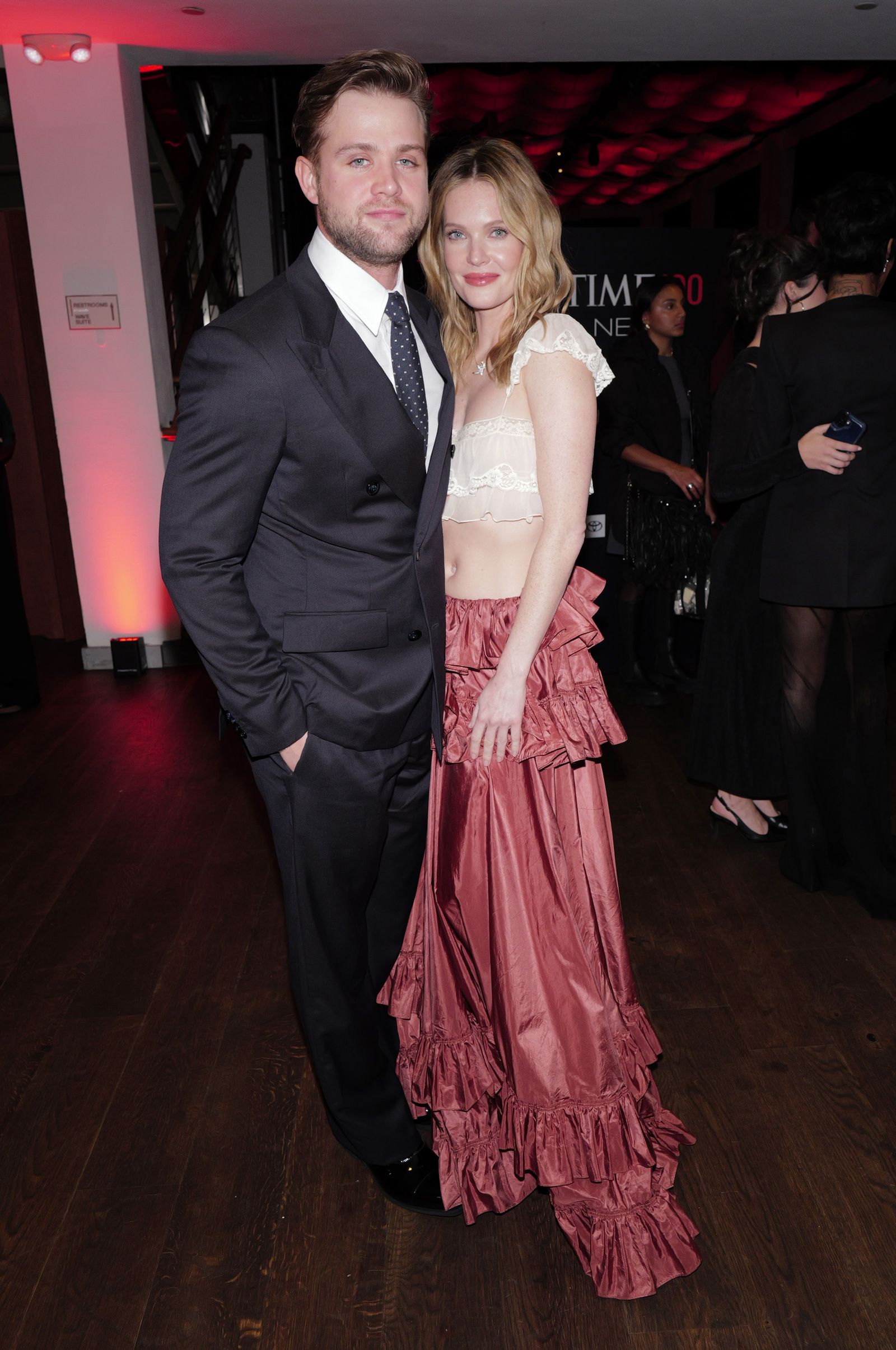 Meghann Fahy and Leo Woodall give us a rare glimpse into their couple style