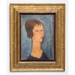 Amedeo Modigliani, "Jeune fille aux macarons (young woman with side bun)," 1918.