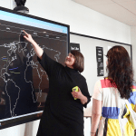 Art dealer and Transfer Data Trust founder Kelani Nichole (left) at the Transfer launch event.