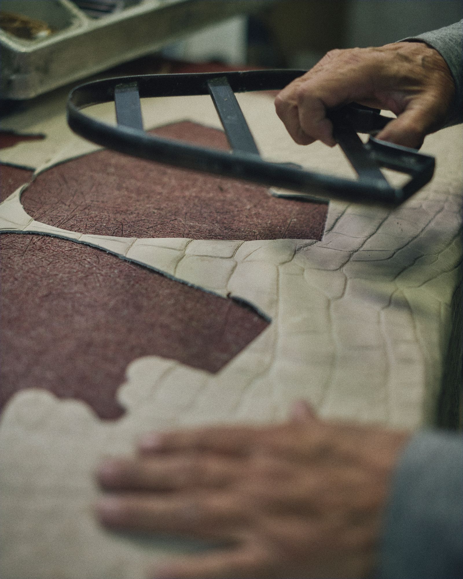 Cut the leather.