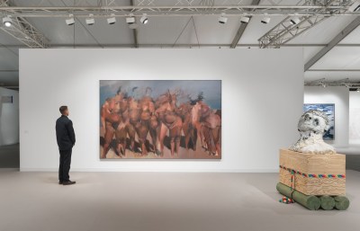 Installation view of the Hauser & Wirth booth, with the work of Georges Ruy front and center.