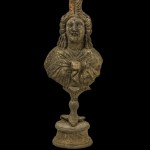 Bronze bust of Isis discovered during excavations in Satara, Türkiye.