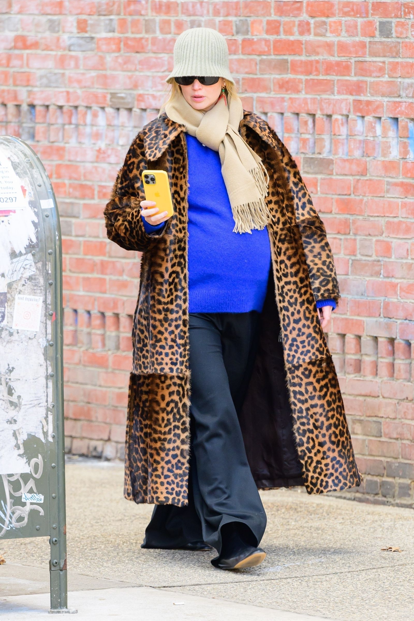 New York actress Jennifer Lawrence stepped out in a chic look as she elegantly embraced maternity style. As shown in the picture...