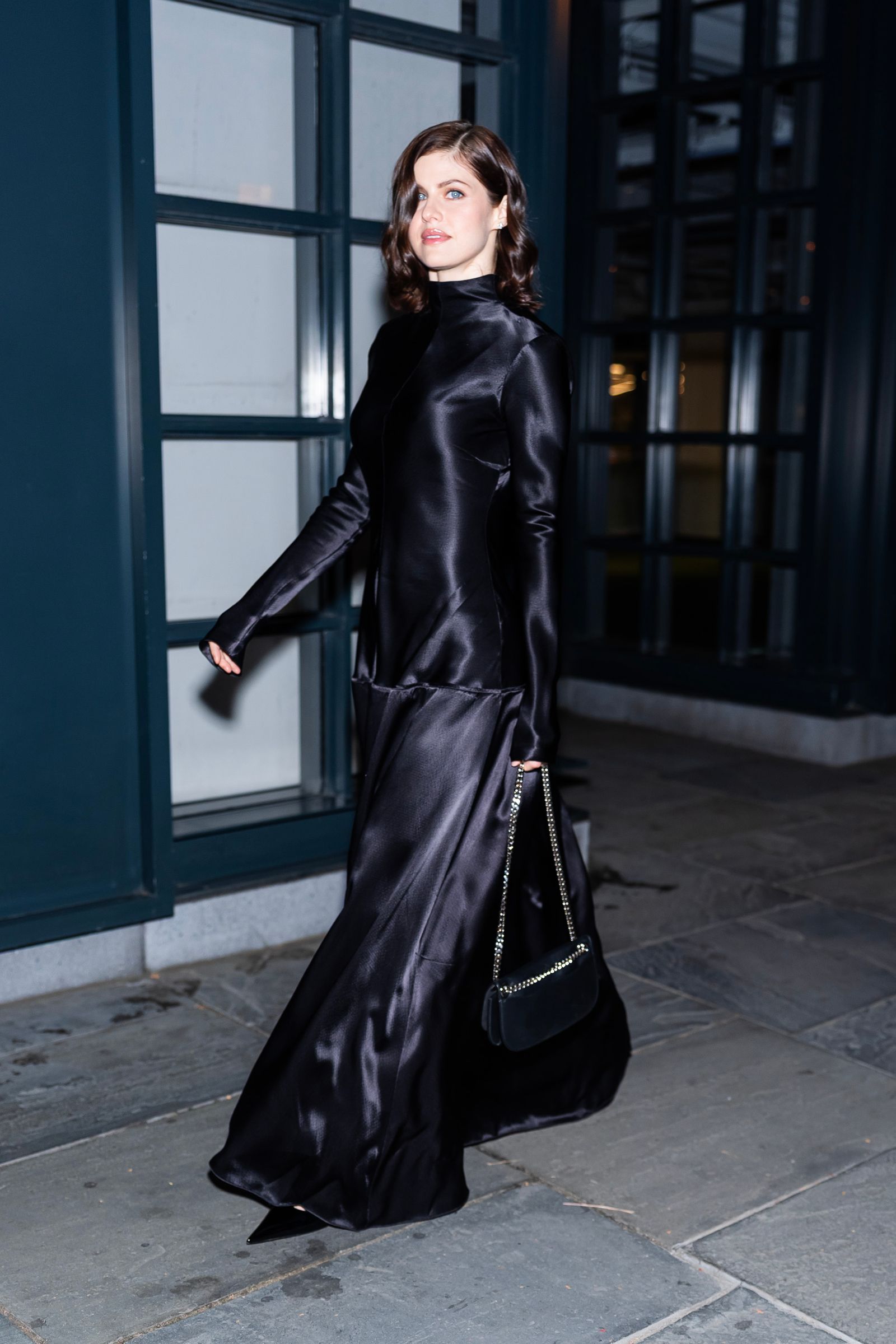 Alexandra Daddario attends the New York premiere of Wish You the Best at the iPic Theater