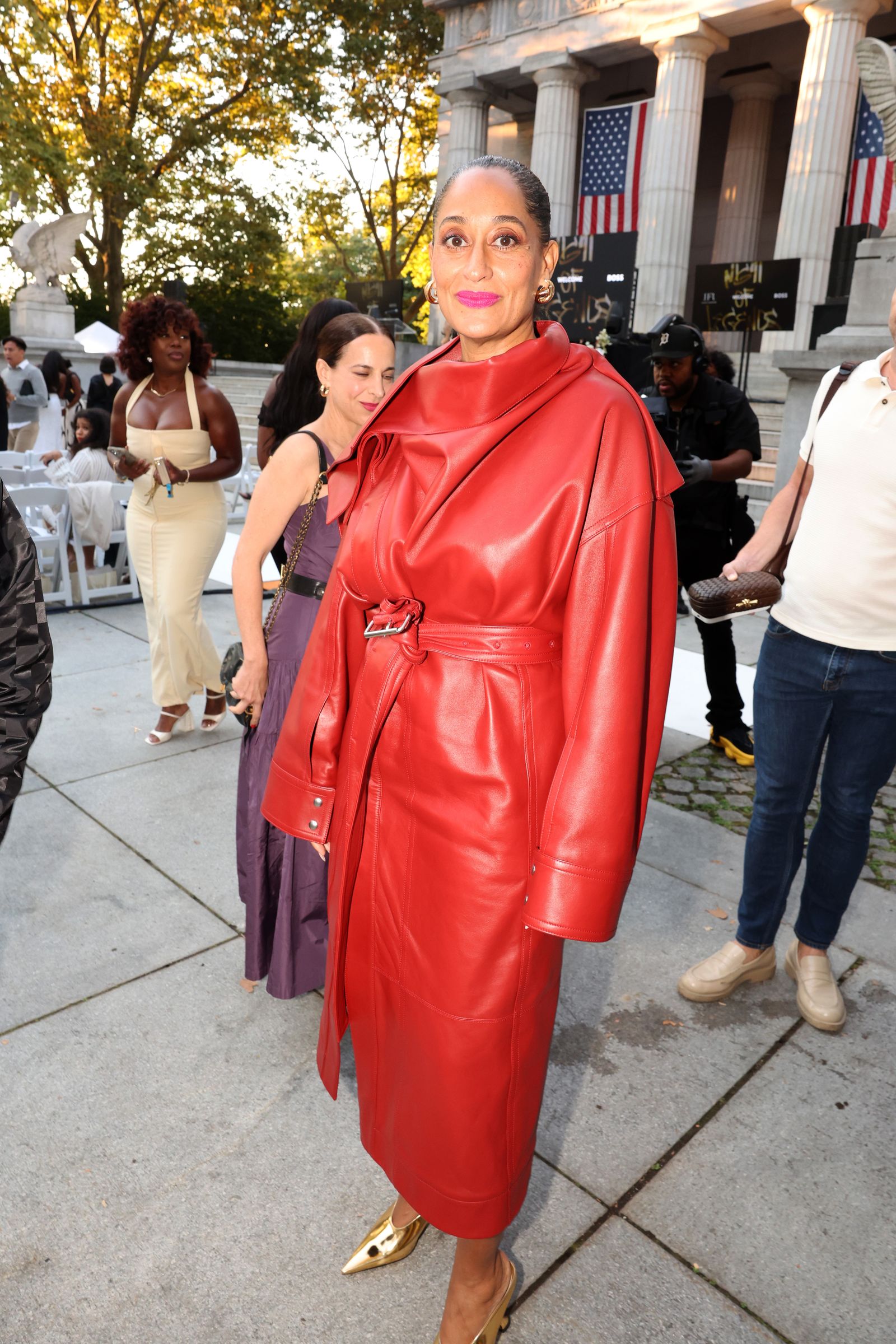 Image may contain Tracee Ellis Ross Dany Garcia JLive Sally Nyolo Clothing Outerwear Shoes Adults and Personals