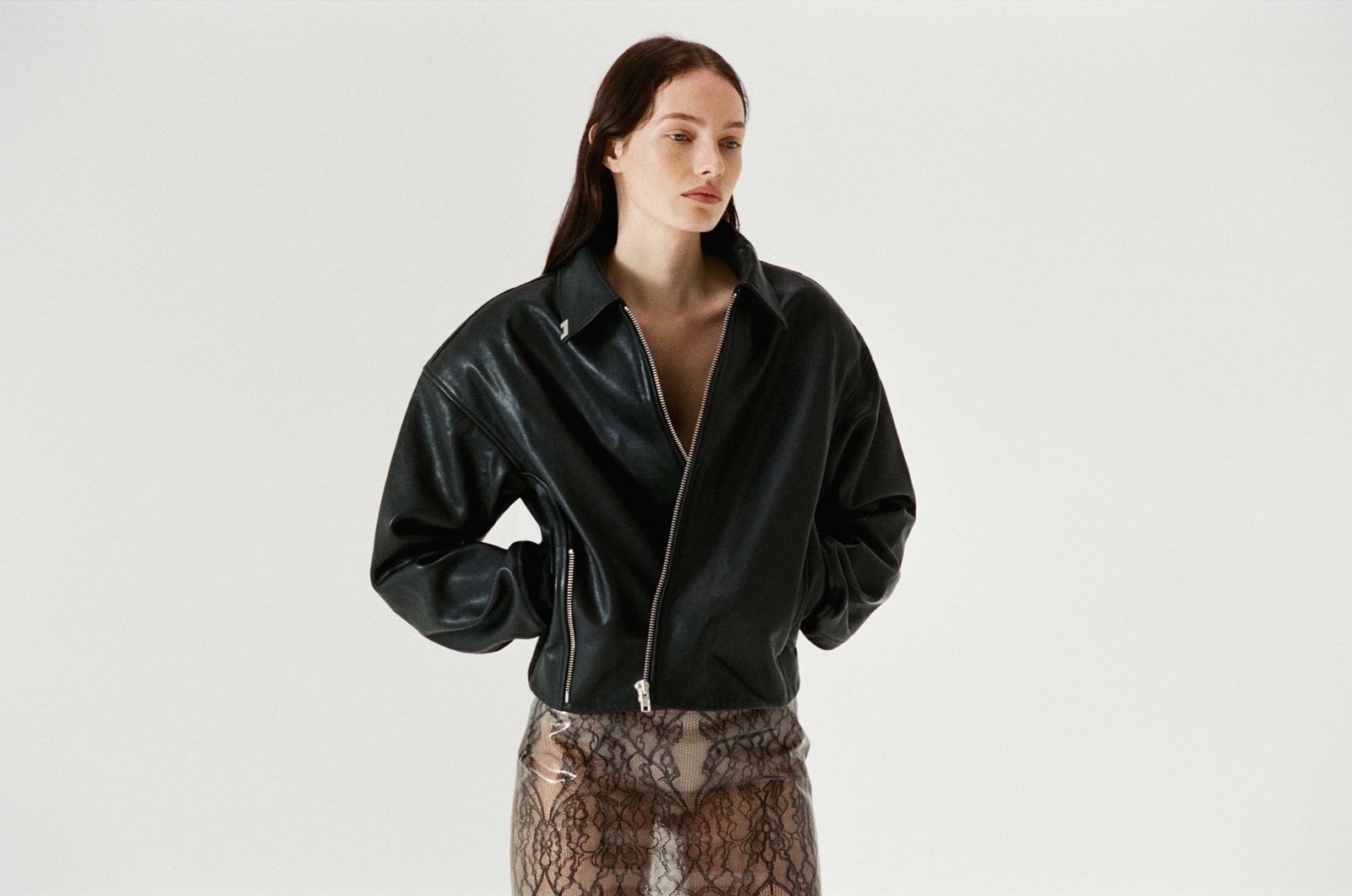 Image may contain Mona Johannesson clothing, coats, jackets, adult and leather jackets