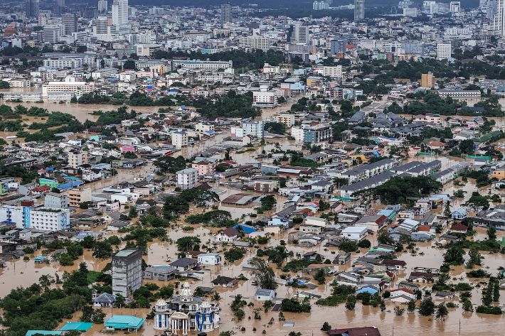 Severe flooding in southern Thailand