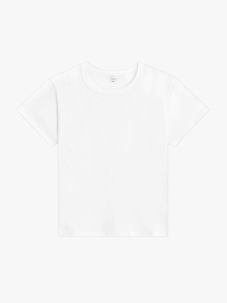 Image may contain: clothes, t-shirt and white