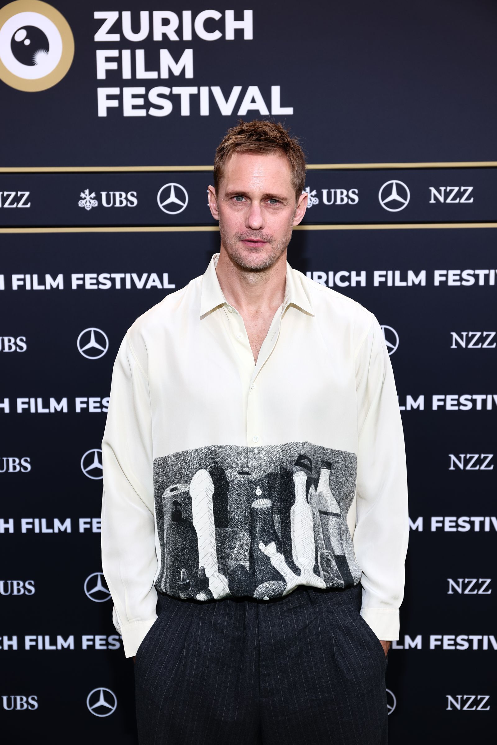 Zurich, Switzerland On October 1, Alexander Skarsgard posed for photos at the Pillion during the 21st Zurich Film Festival…