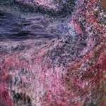 A swirling digital work in purple and blue.