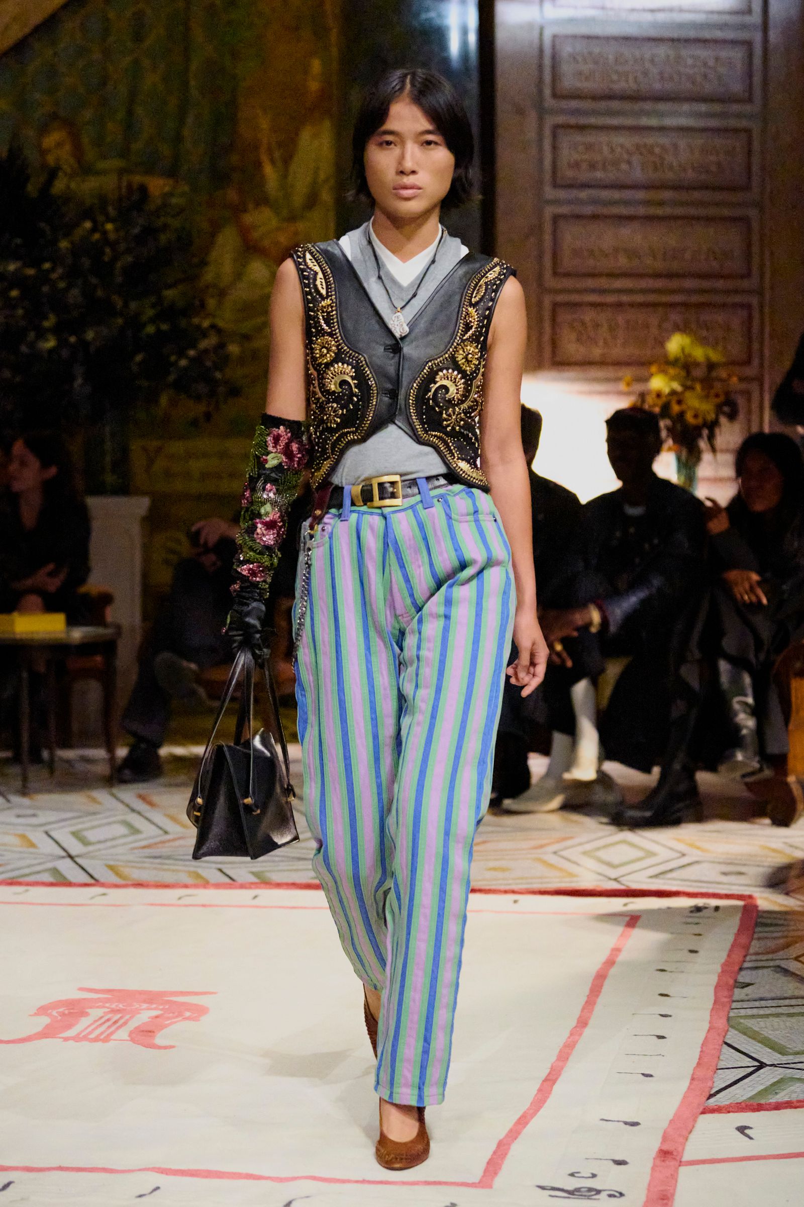 The Dario Vitales Versusinspired jeans are a standout from Versace's Spring 2026 collection.