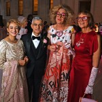 The foursome posed for photos in ball gowns and suits.