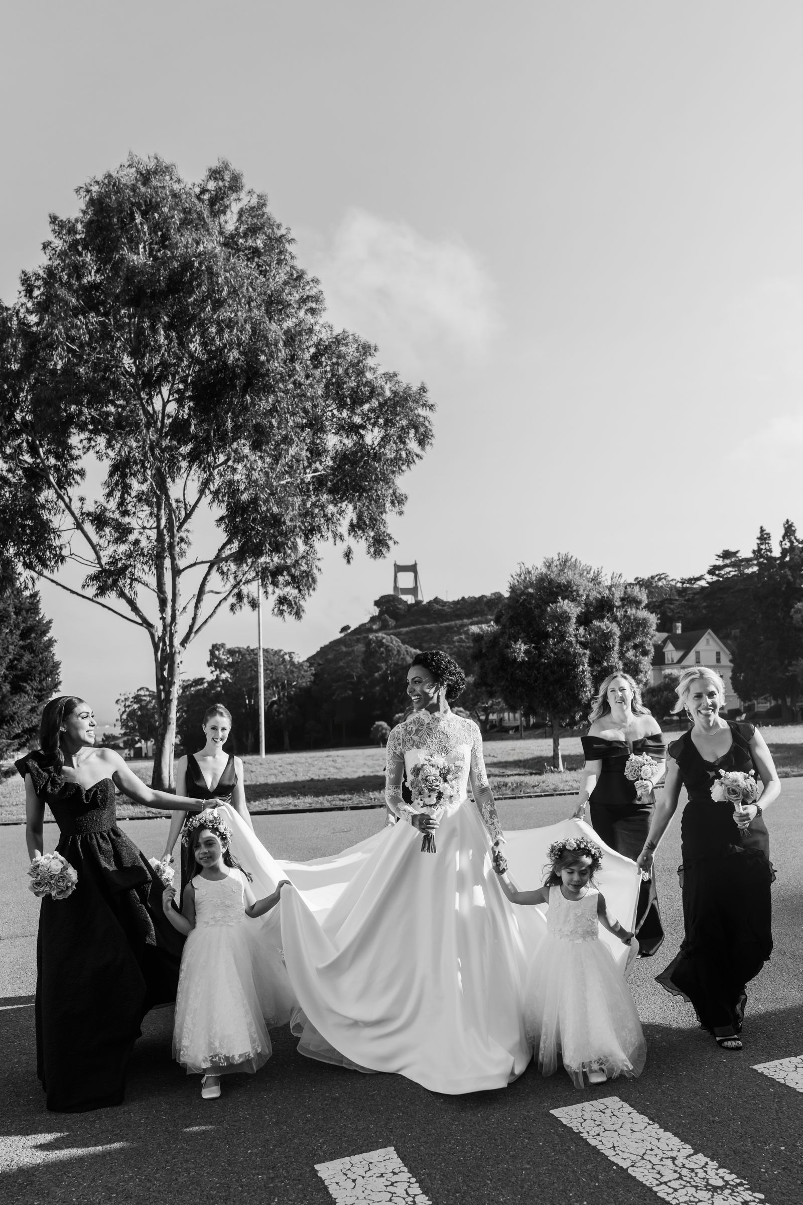 Image may contain clothing, dresses, fashion, formal wear, wedding, wedding dress, face, avatar and photography