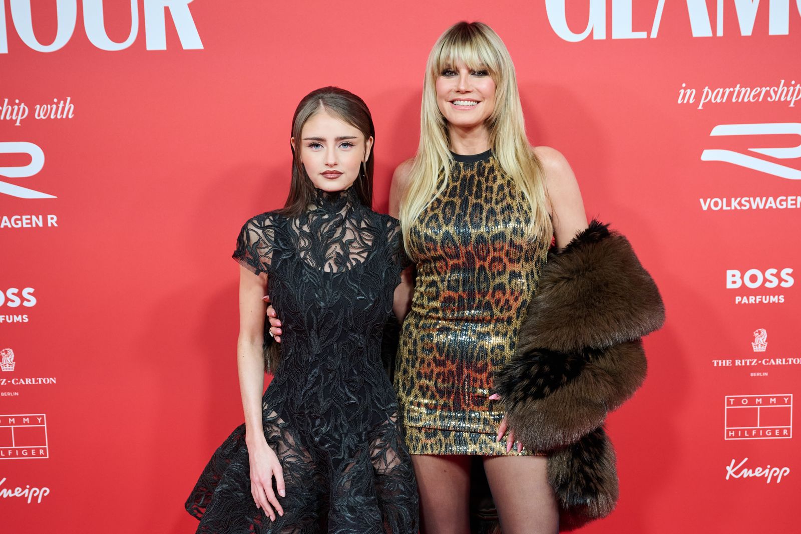 Heidi Klum and daughter Leni attend the Women of the Year Awards at the Ritz-Carlton in Berlin