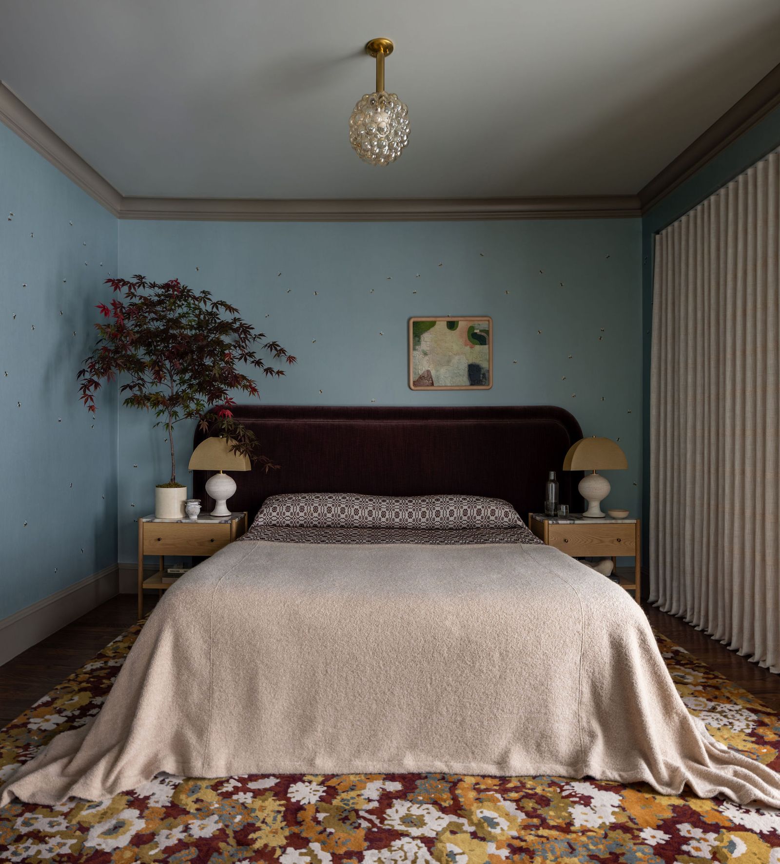 A bedroom in a San Francisco home designed by Katie Monkhouse.