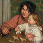 Pierre-Auguste Renoir: L'enfant et ses jouets – Gabrielle et le files de l'artiste, Jean (The Child and His Toys – Gabrielle and Sons of the Artist, circa 1910).