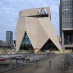 A modern building in the urban landscape.