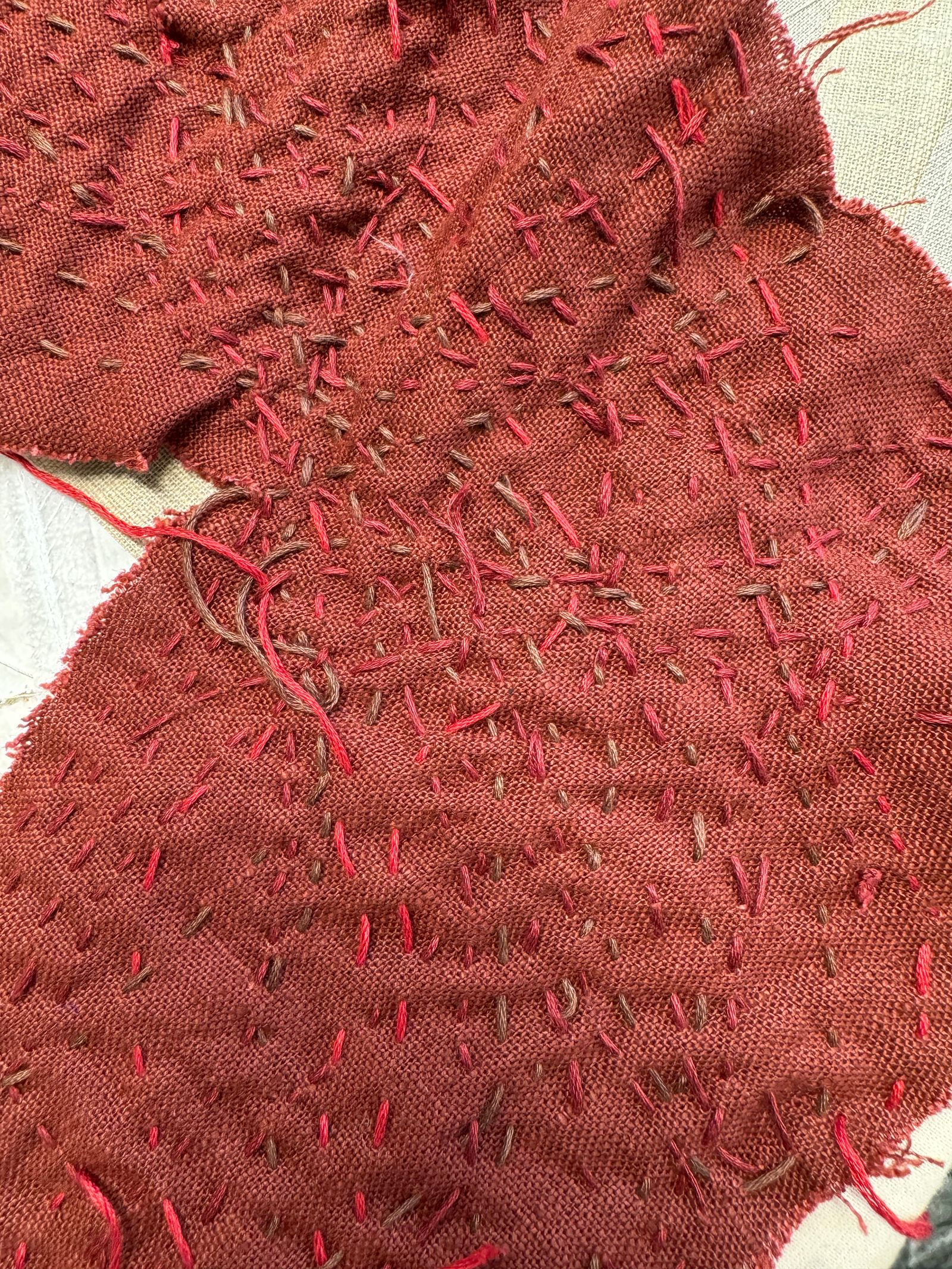Detail of Agnes's costume.