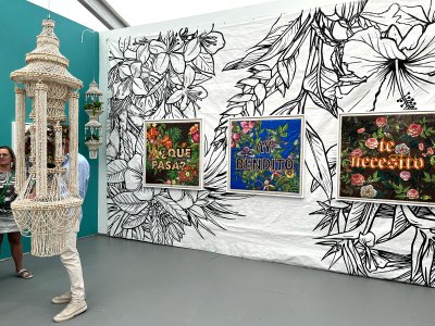 View of the exhibition installation at Hexton Gallery at Untitled Art Show in Miami Beach.