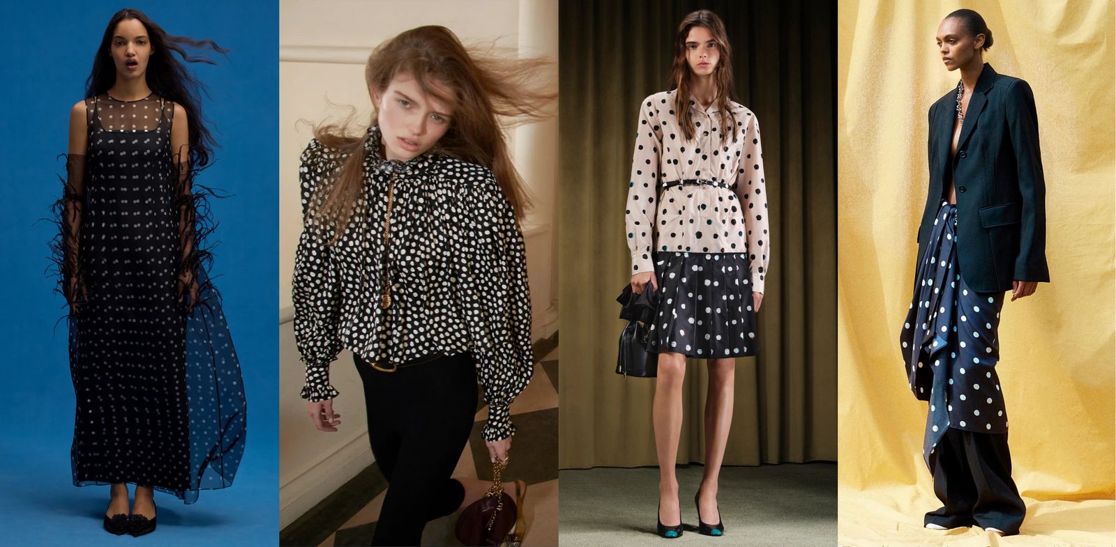 Image may contain shirts, apparel patterns, long sleeves, sleeves, adult skirts, accessories, bags and totes