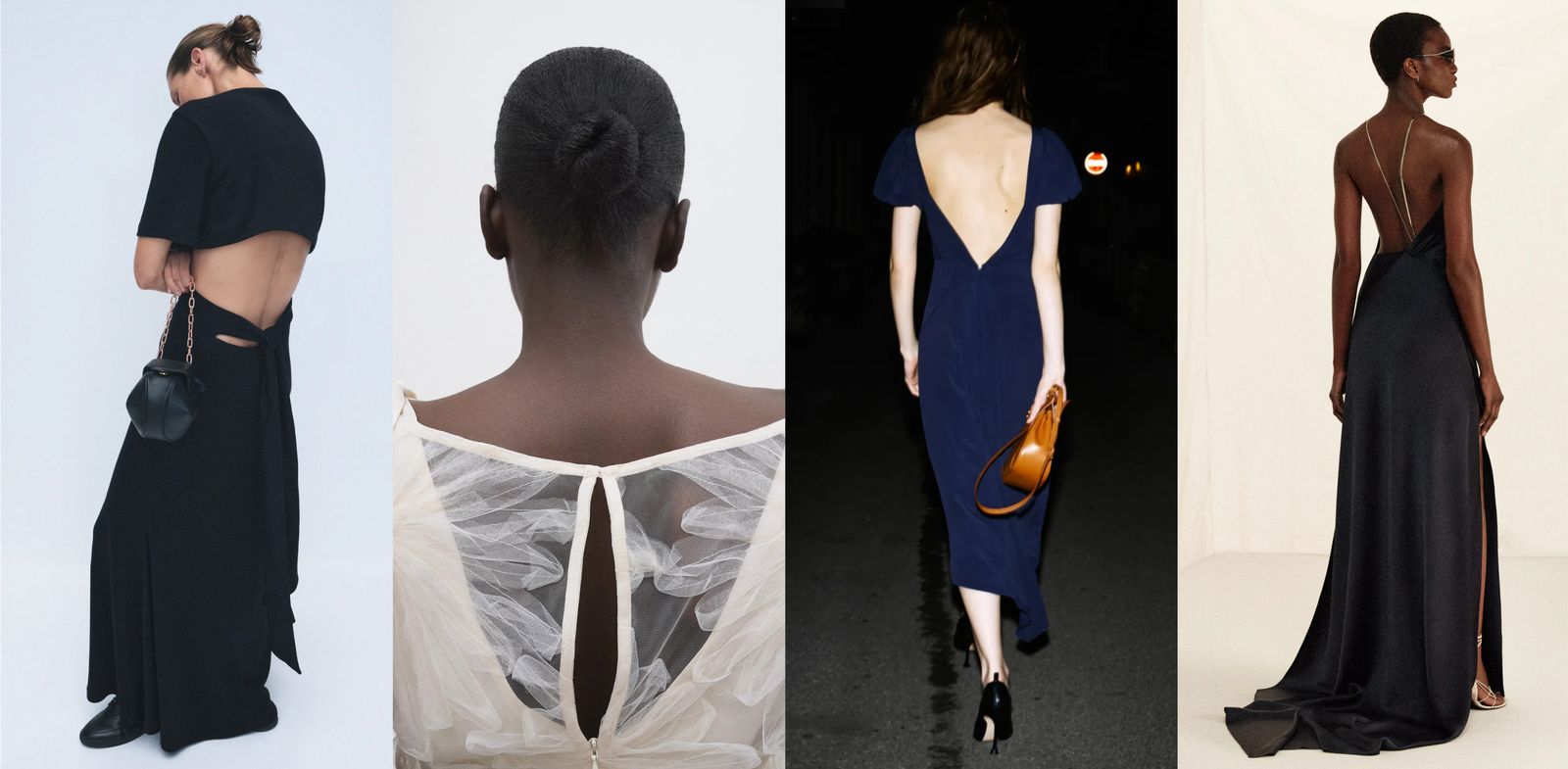 Images may contain backs, body parts, people, clothing, footwear, high heels, adult accessories, bags, handbags and dresses