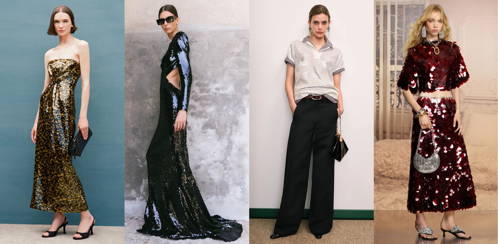 Pictures may contain formal clothing, pants, dresses, long sleeves, sleeves, evening gowns, shirts, adults and individuals