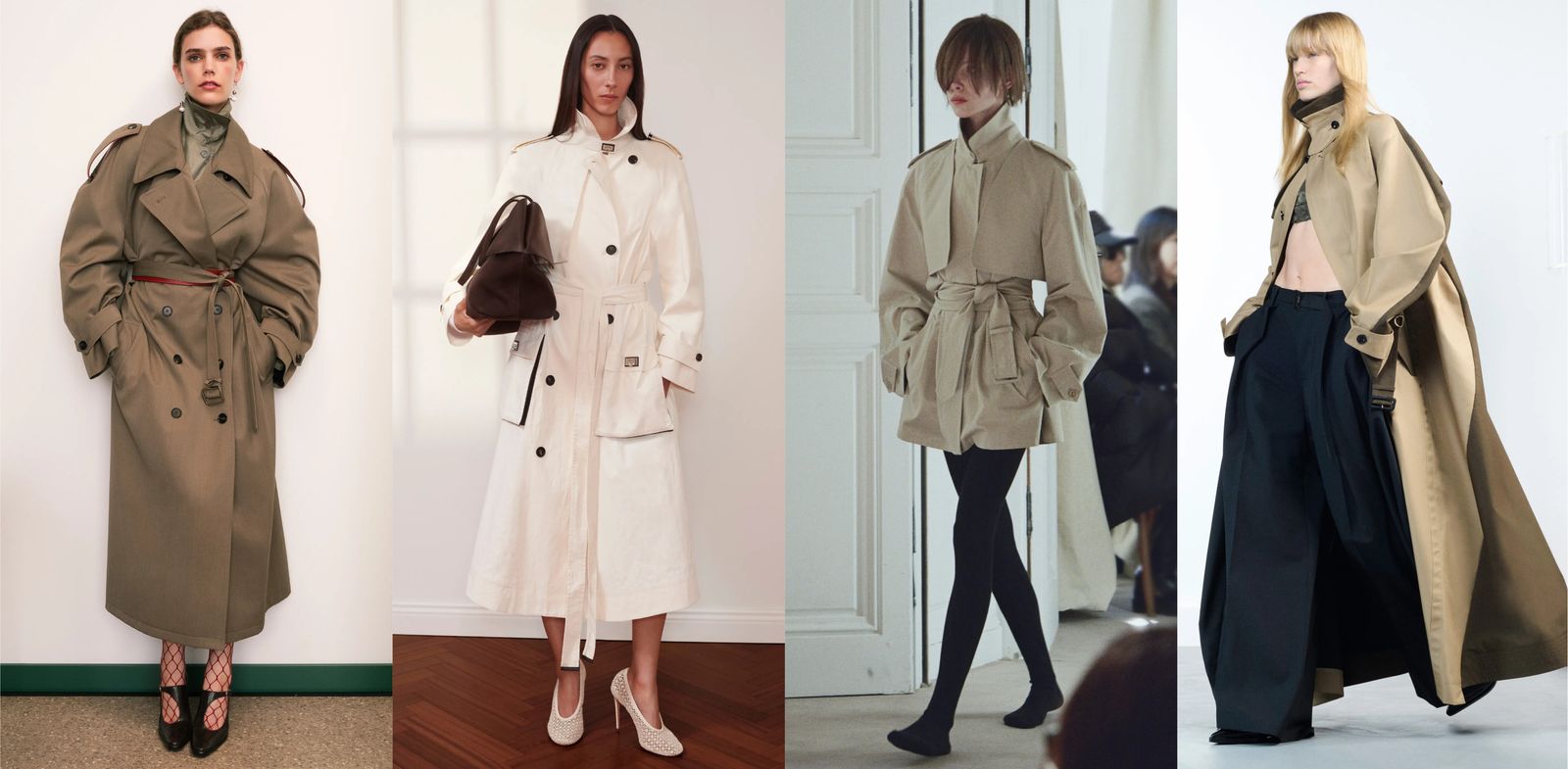 Pictures may contain clothing, coats, coats, adult trench coats, accessories, bags and handbags