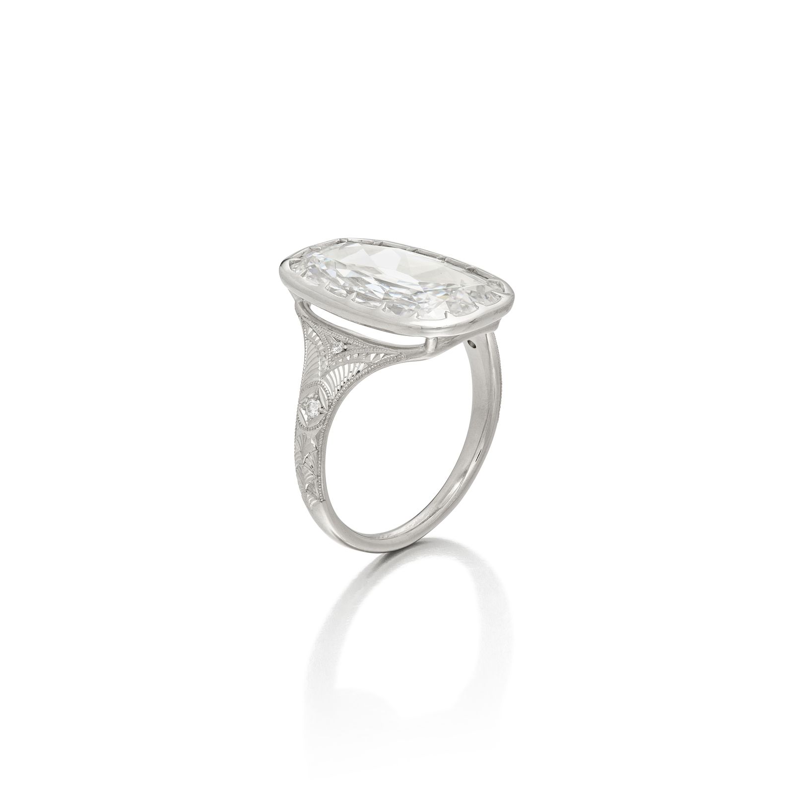 Image may contain accessories: silver jewelry, rings, platinum, diamonds, gemstones and pipes