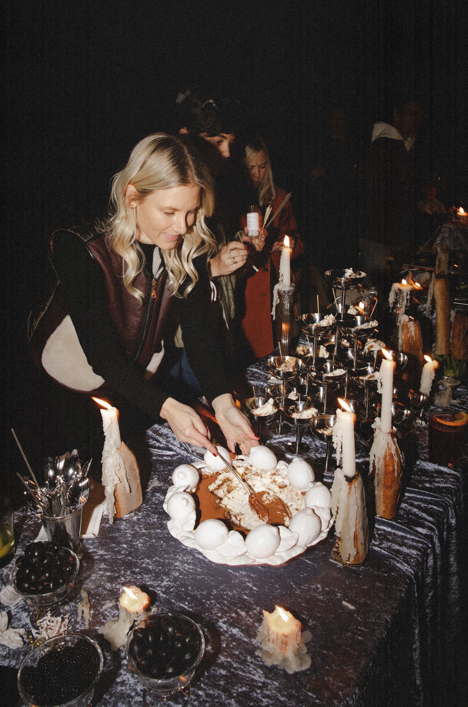 Image may contain adults, city candles and wedding