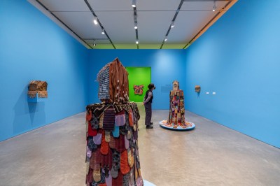 The Blue Gallery, which contains textiles and sculptures.