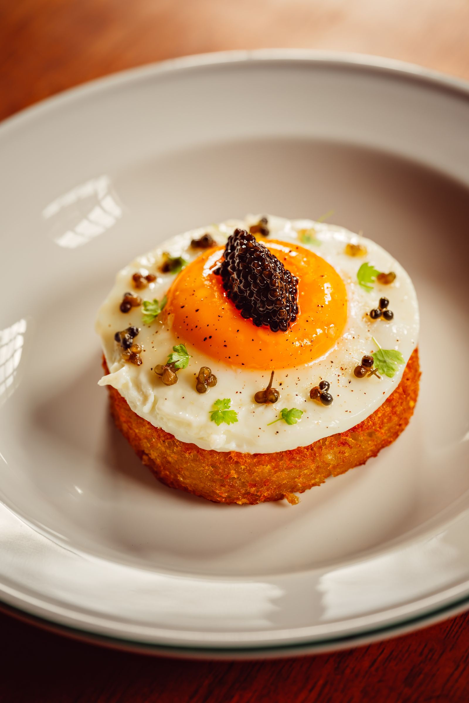 Image may contain food food display plate eggs and omelettes