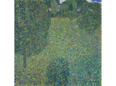 A jewel-like meadow landscape painting.