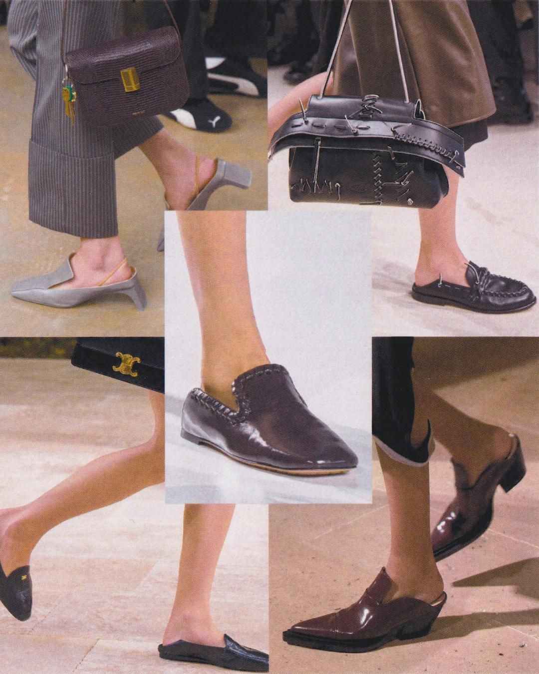 Image may contain clothing, footwear, shoes, heels, accessories, bags, handbags, sneakers, adults and people