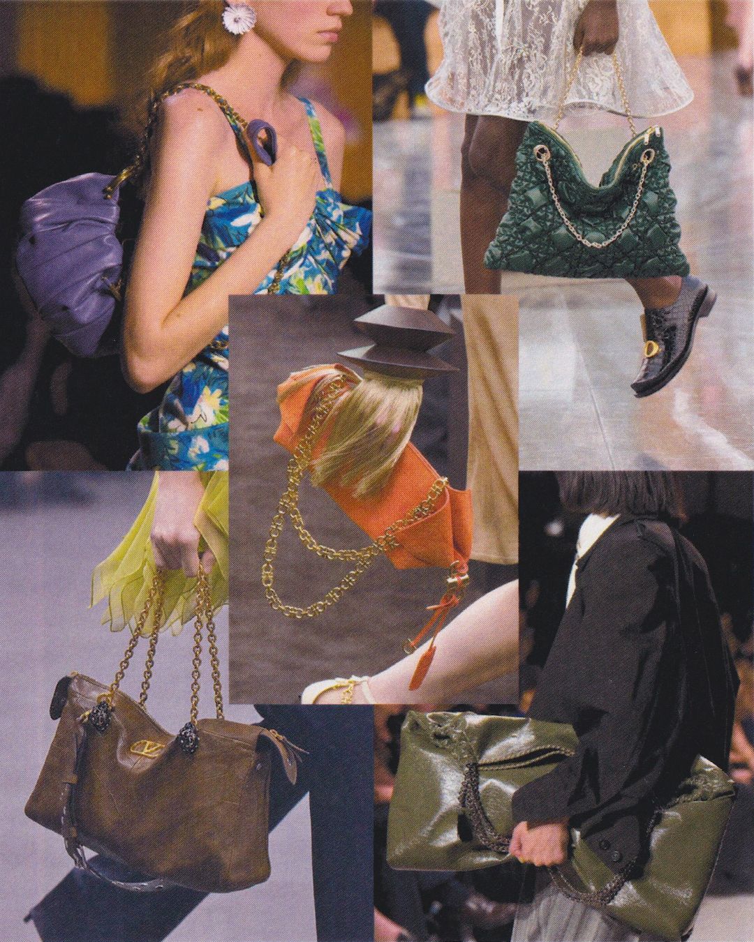 Image may contain accessories, bags, handbags, wallets, adult faces and heads